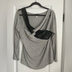 Venus Gray and Black Women's Top